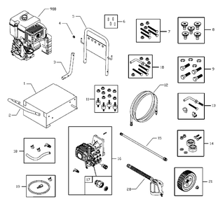 Part Location Diagram of MS6669 Briggs and Stratton Operator's Manual